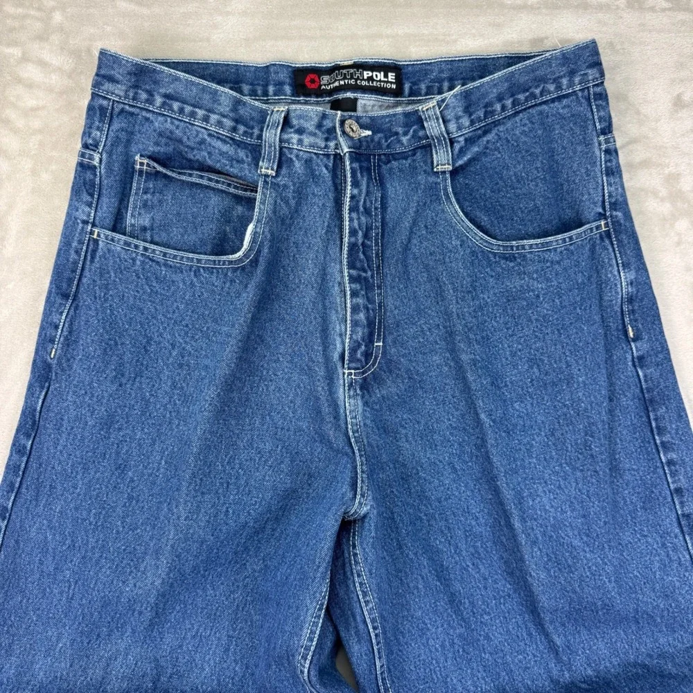 Vintage Southpole Jeans Mens 38x34 Wide Baggy Y2K Streetwear Loose Fit Denim‎